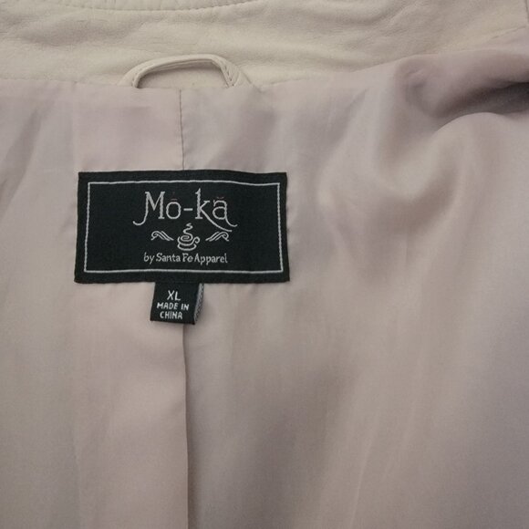 Mo-Ka Cream Vegan Leather Moto jacket in excellent - Picture 5 of 5
